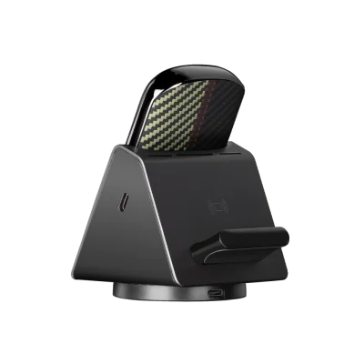Pitaka MagEZ Slider 4-in-1 Wireless Charger + Power Dongle for Apple Watch - Black